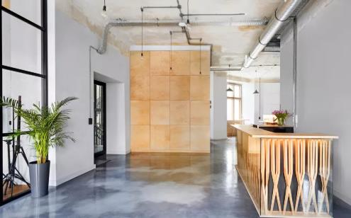 青島品牌管理有限公司法式輕奢風格辦公室裝修效果圖