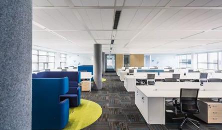 青島影像傳媒公司辦公室裝修設計創(chuàng)意圖