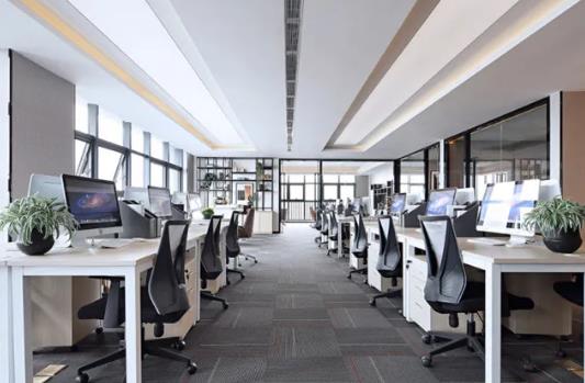 青島財稅公司183平米美式極簡辦公室裝修效果圖